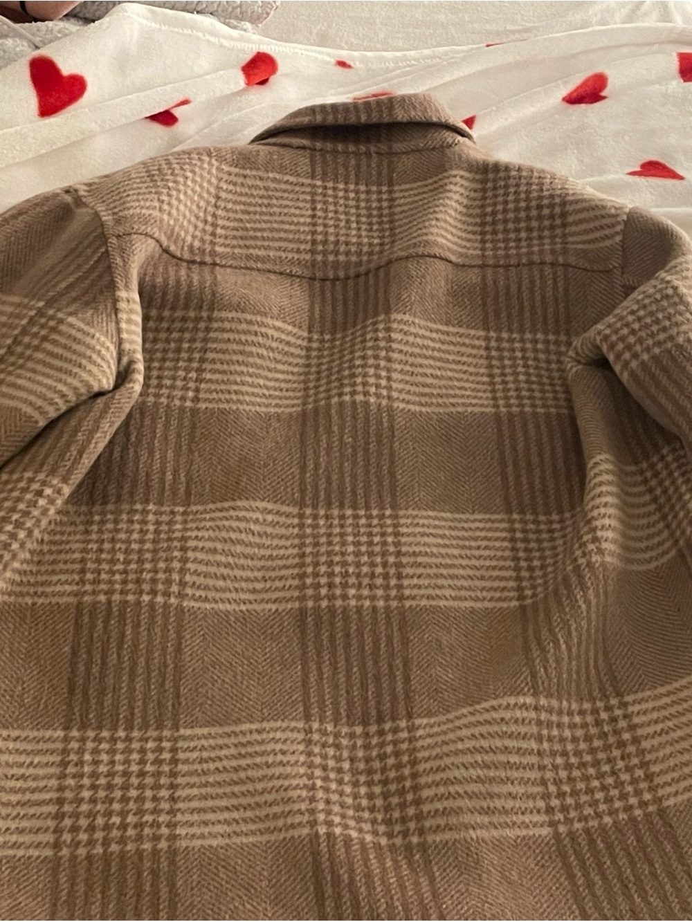 OAK + FORT Taupe Plaid Utility Shacket - Picture 14 of 14